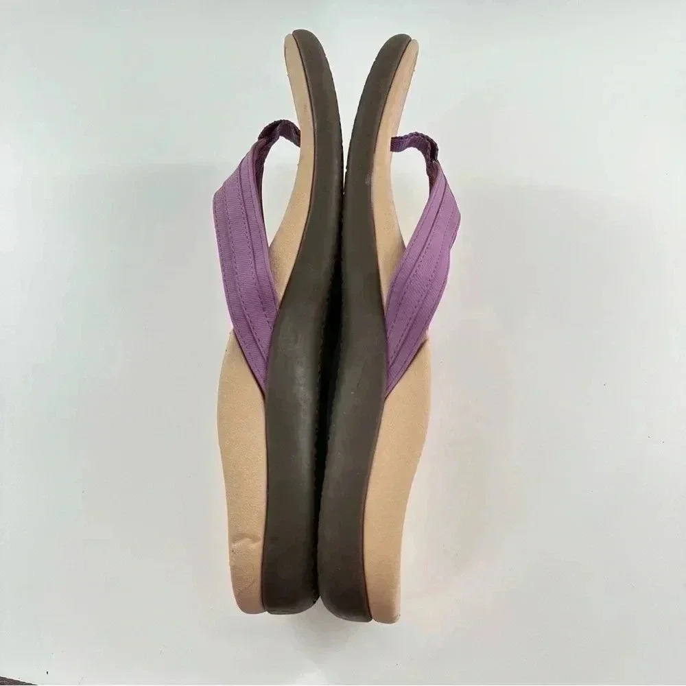 New Vionic Patty womens sandals size 10 42 purple canvas thong flip flops - Picture 7 of 14